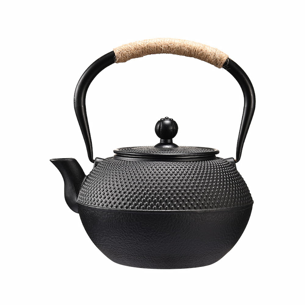 Black Cast Iron Tea Set – 900ml Teapot with Trivet, 4 Cups, Infuser & Gift Box - Image 6
