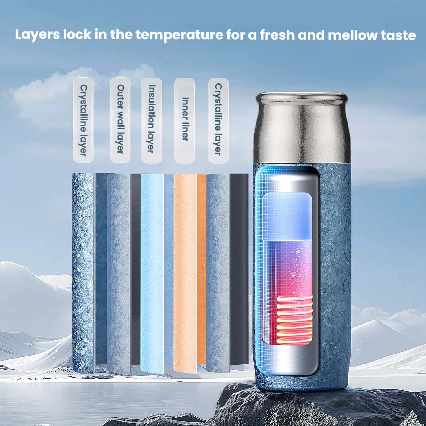 Pure Titanium 14oz Tea Tumbler – Leakproof Magnetic Lid, Multi-Layer Insulation & Built-in Tea Filter - Image 5
