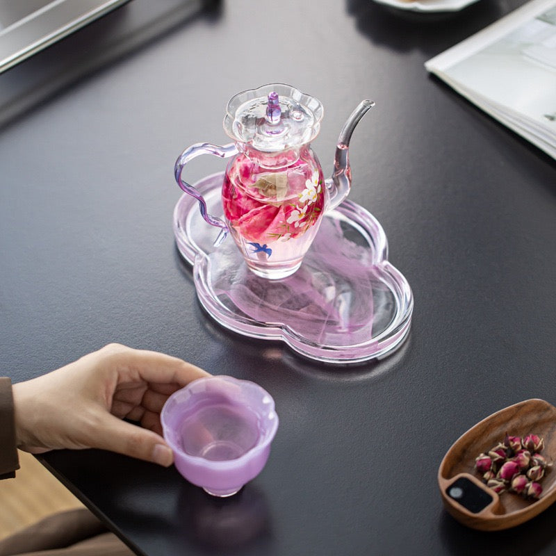 Elegant Glass Tea Set for One – 260ml Teapot with Cup & Tray | Modern Minimal Tea Set - Image 7