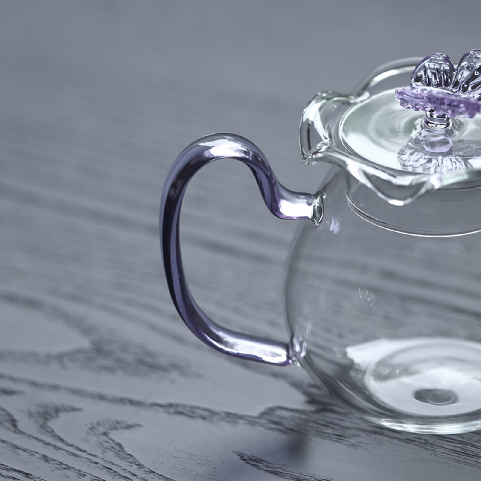 High-Temperature Heat-Resistant Butterfly Glass Kettle with Infuser – 450ml - Image 8
