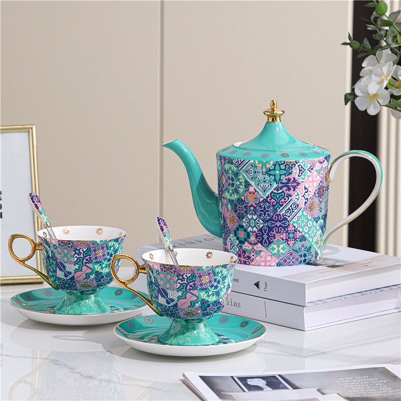 Luxury Bone China Afternoon Tea Set with High Footed Cups & Gift Box - Image 2