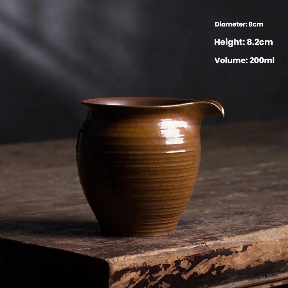 Longquan Celadon Gongdao Tea Pitcher – Handmade 200ML Ceramic Fair Cup - Image 6