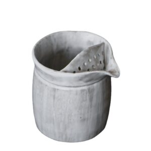 Japanese-Style Rustic Ceramic Fairness Cup with Filter | Handmade Tea Pitcher