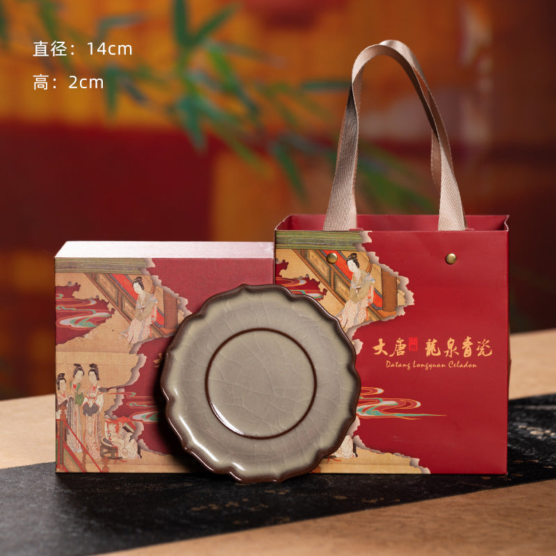 Handmade Longquan Celadon Gongfu Teapot with Stand 250ml - Image 7