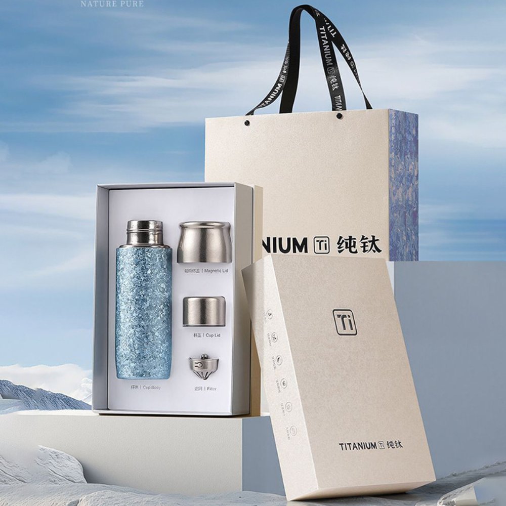 Pure Titanium 14oz Tea Tumbler – Leakproof Magnetic Lid, Multi-Layer Insulation & Built-in Tea Filter - Image 2