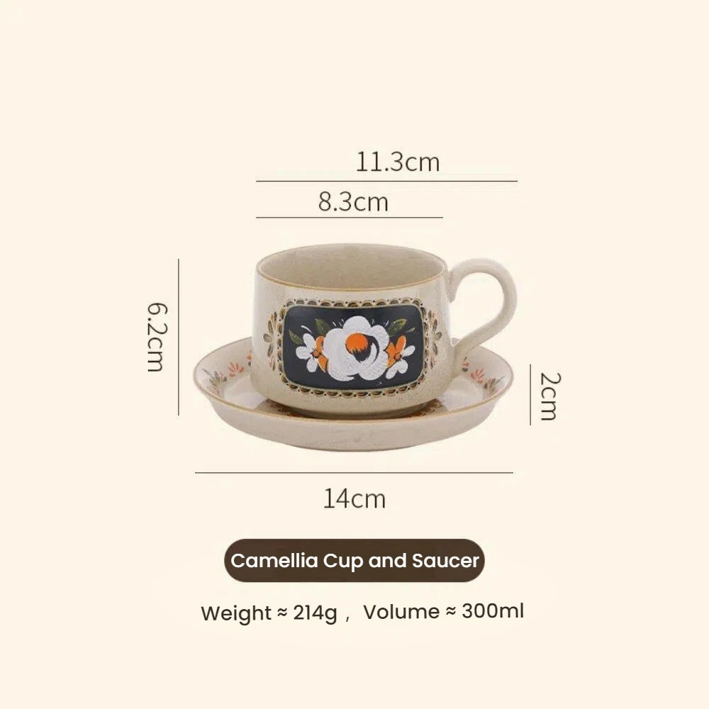 French Vintage Camellia Tea Set Gift Box – Porcelain Teapot & Cups for Two, Elegant Afternoon Tea - Image 9